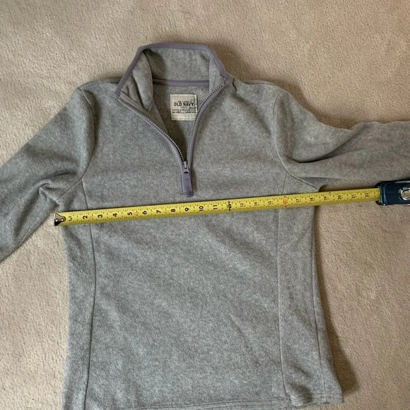 Like NEW Old Navy 1/4 zip jacket pull over fleece gray color size small - Picture 7 of 10